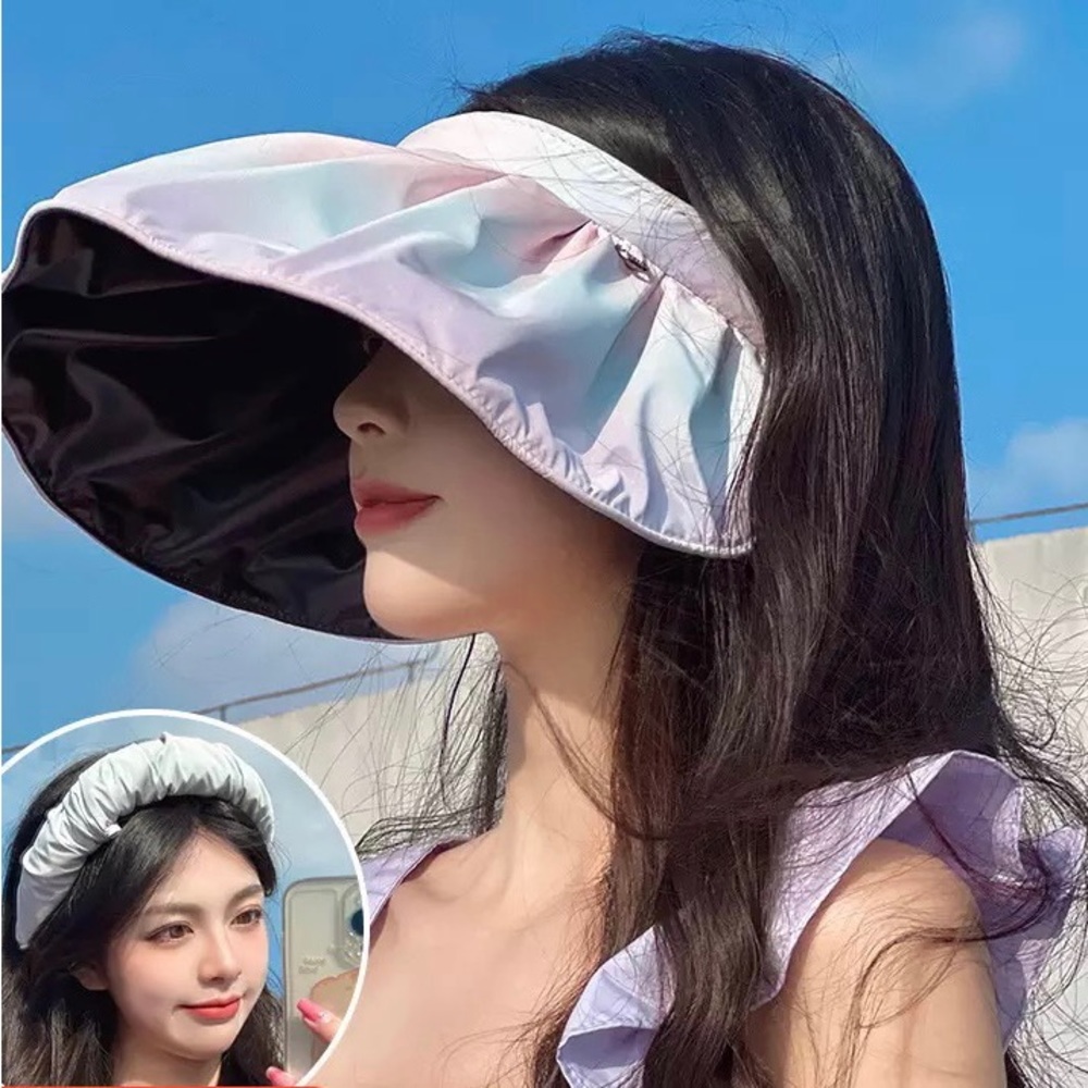 Korean Wide Brim Foldable Sun Visor - Picture 1 of 4